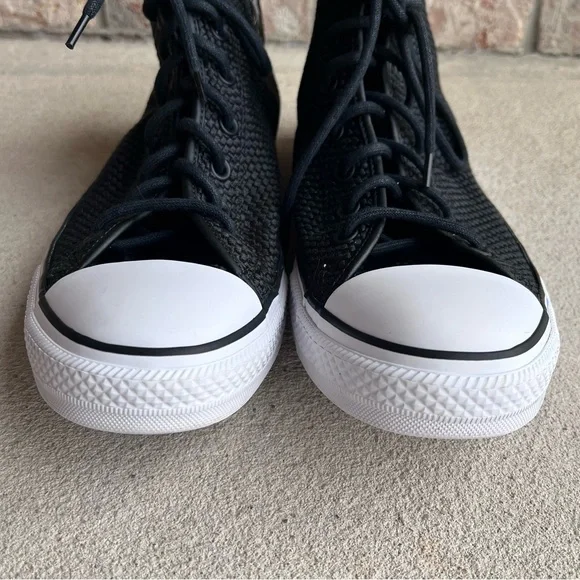 🍒💣 Converse black woven style high tops - Picture 5 of 13